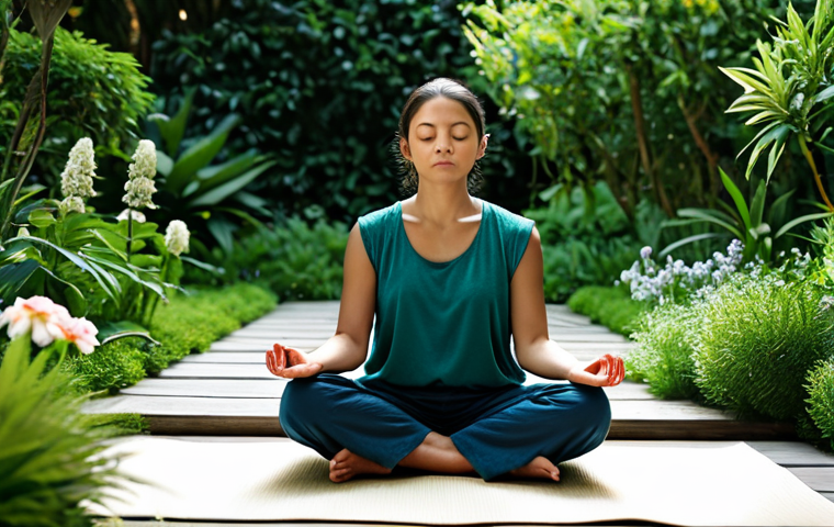 **
A serene individual meditating in a peaceful garden, fully clothed in comfortable attire, surrounded by lush greenery and flowers. Focus on the calmness and inner peace. Perfect anatomy, natural pose, soft lighting, safe for work, appropriate content, fully clothed, professional, family-friendly.
**