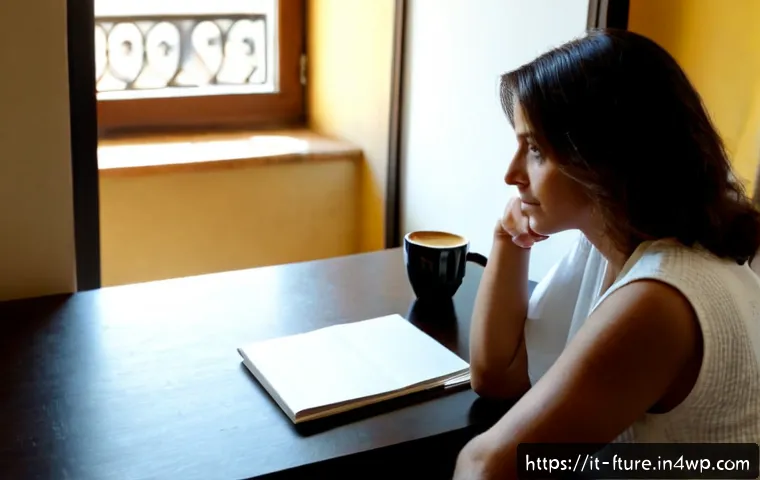 불확실성에 대한 개인적 경험 공유하기 - Photorealistic Italian woman in her late 30s sitting at a sunlit kitchen table in a modest Milan apa...